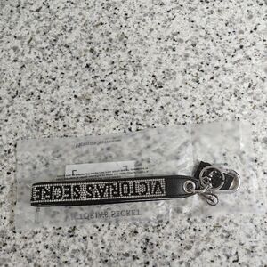 Victoria's Secret Shine Narrow Wristlet Strap Keychain (Black)